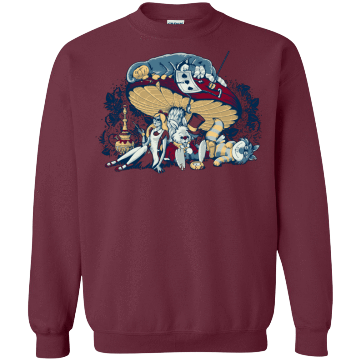 Sweatshirts Maroon / Small STONED IN WONDERLAND Crewneck Sweatshirt