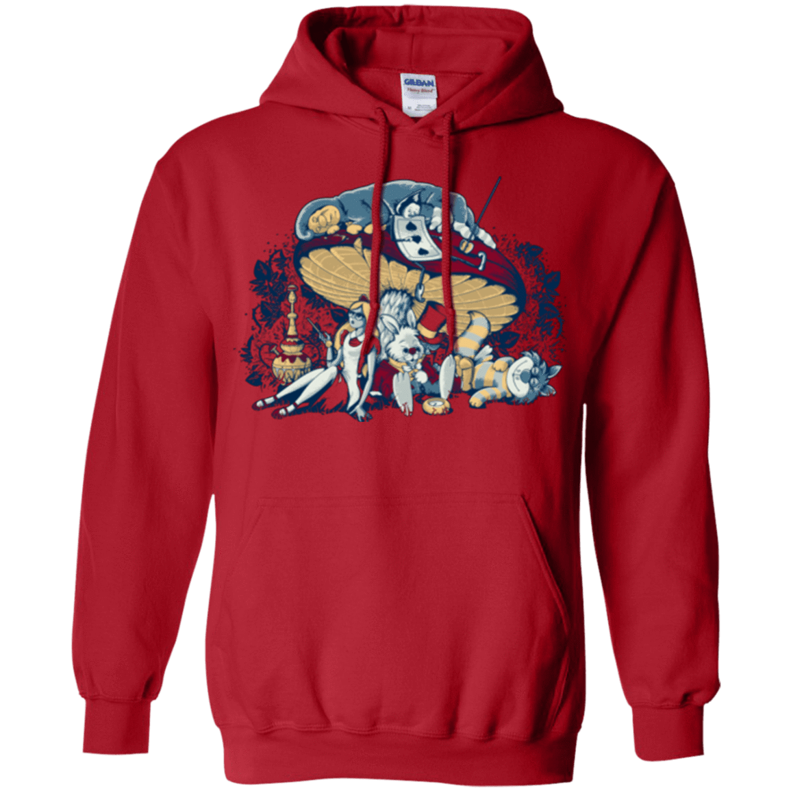 Sweatshirts Red / Small STONED IN WONDERLAND Pullover Hoodie