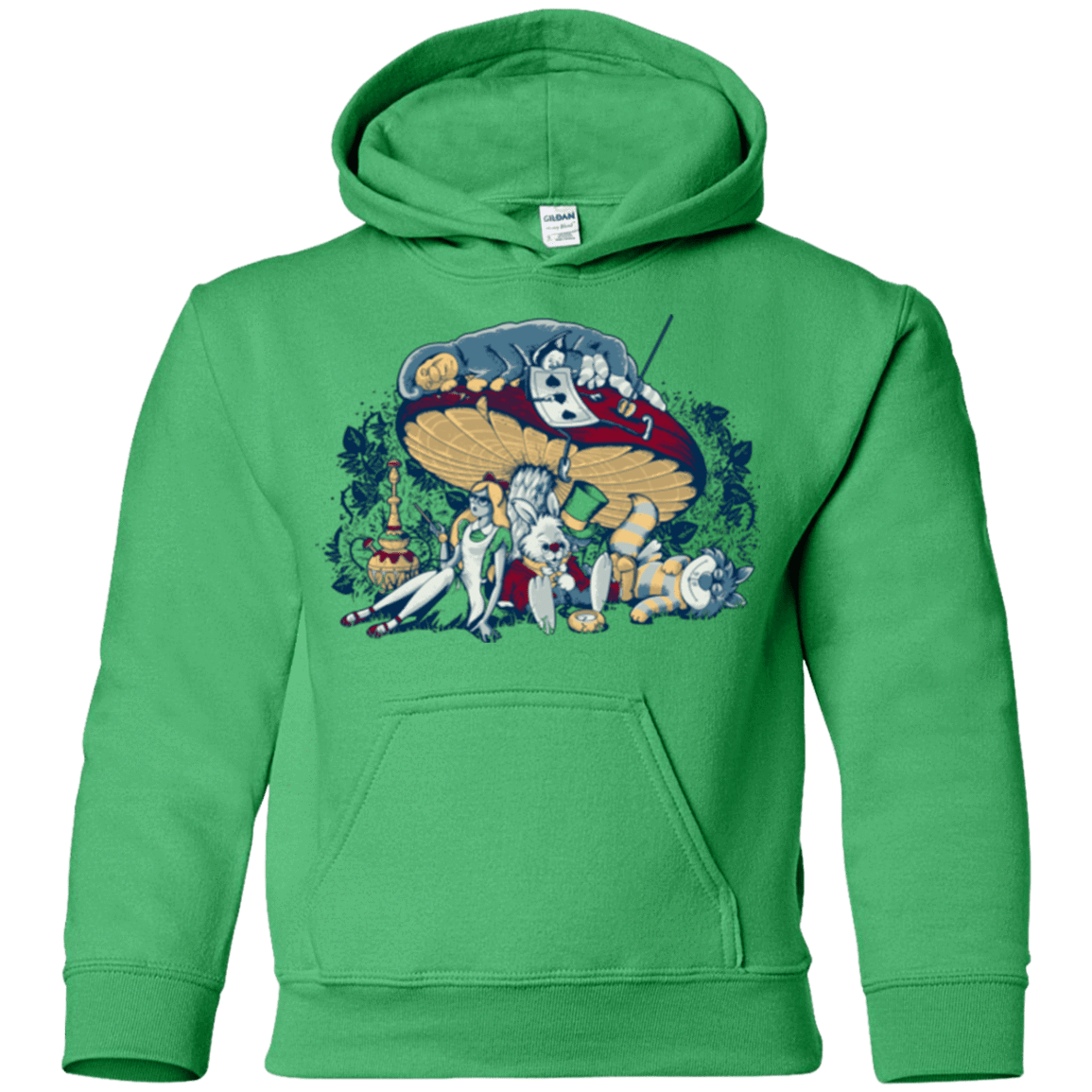 Sweatshirts Irish Green / YS STONED IN WONDERLAND Youth Hoodie
