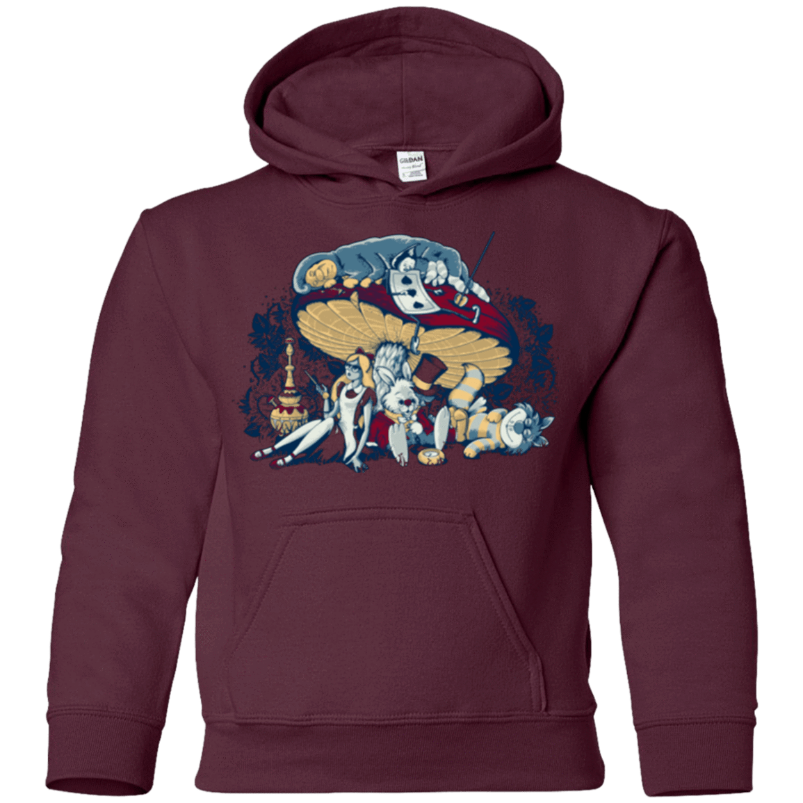 Sweatshirts Maroon / YS STONED IN WONDERLAND Youth Hoodie