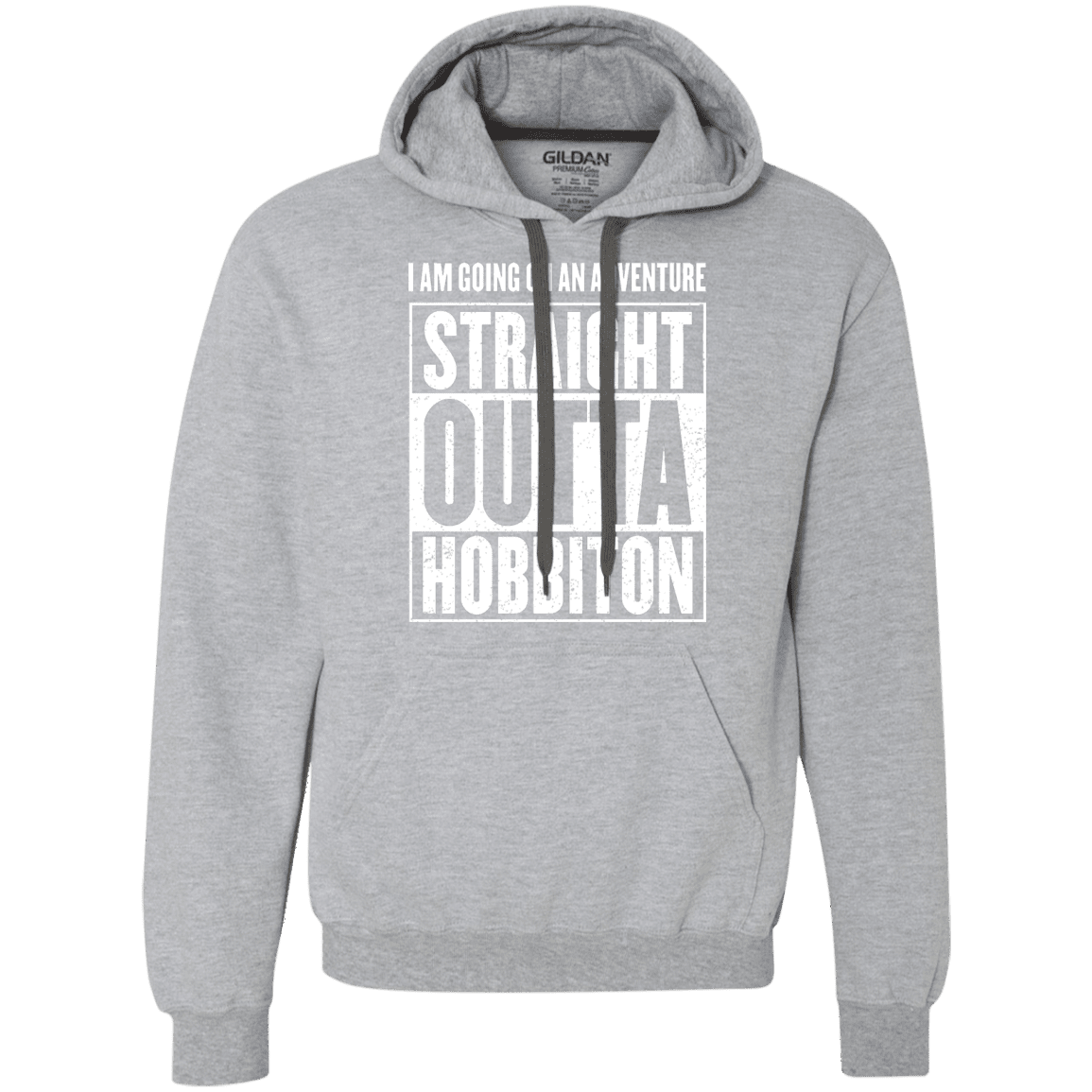 Sweatshirts Sport Grey / S Straight Outta Hobbiton Premium Fleece Hoodie
