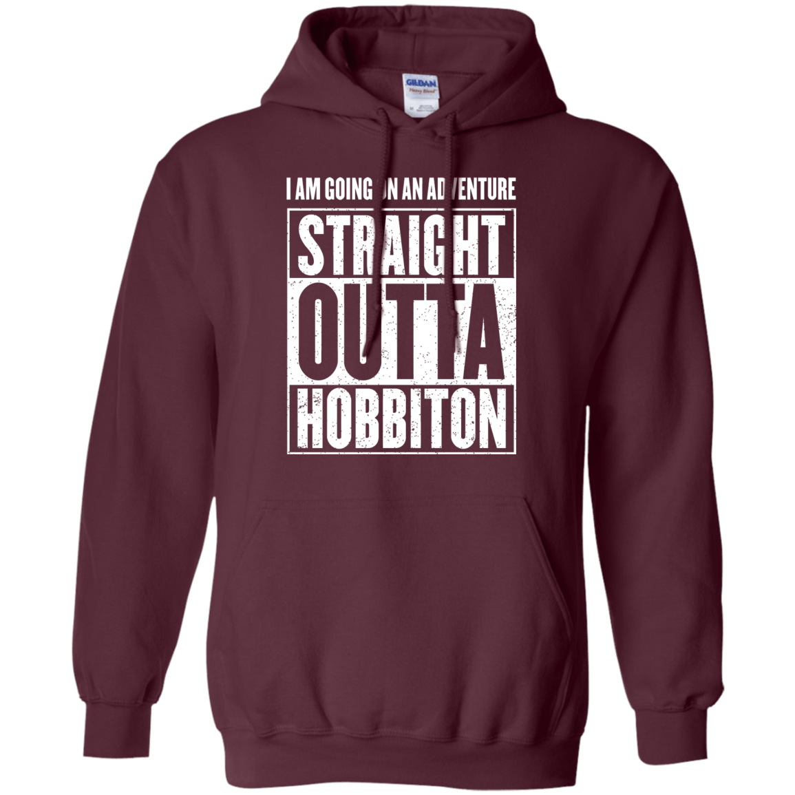 Sweatshirts Maroon / S Straight Outta Hobbiton Pullover Hoodie