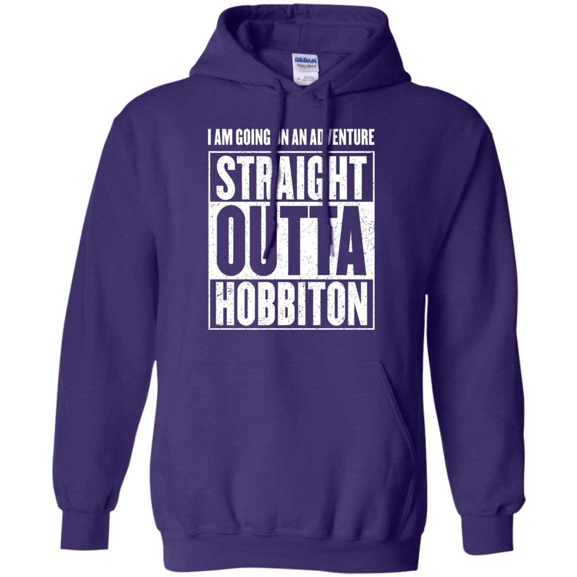 Sweatshirts Purple / S Straight Outta Hobbiton Pullover Hoodie