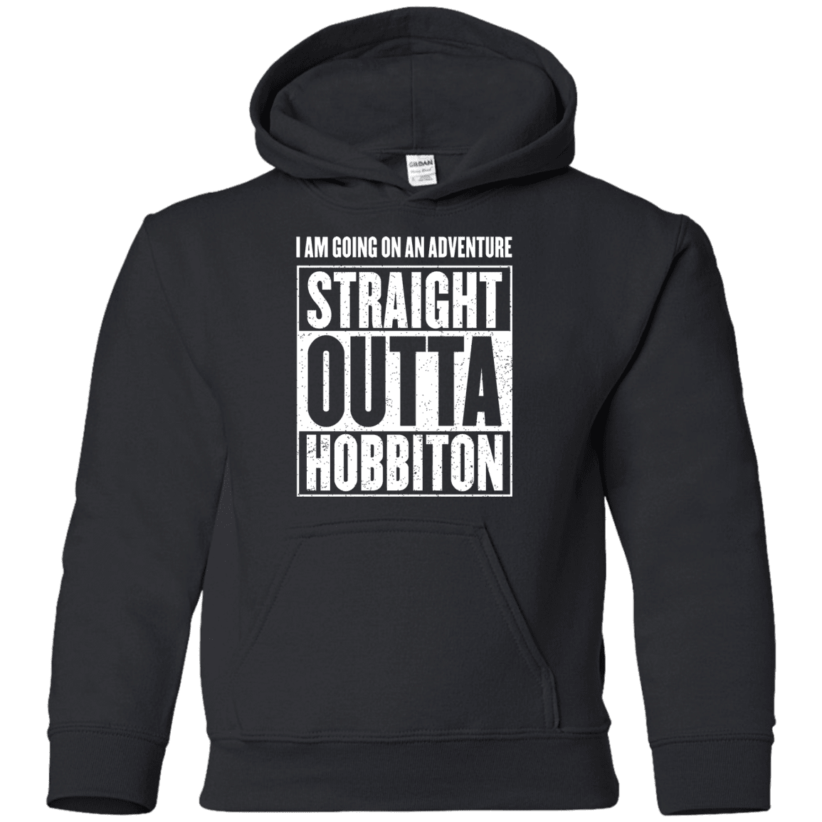 Sweatshirts Black / YS Straight Outta Hobbiton Youth Hoodie