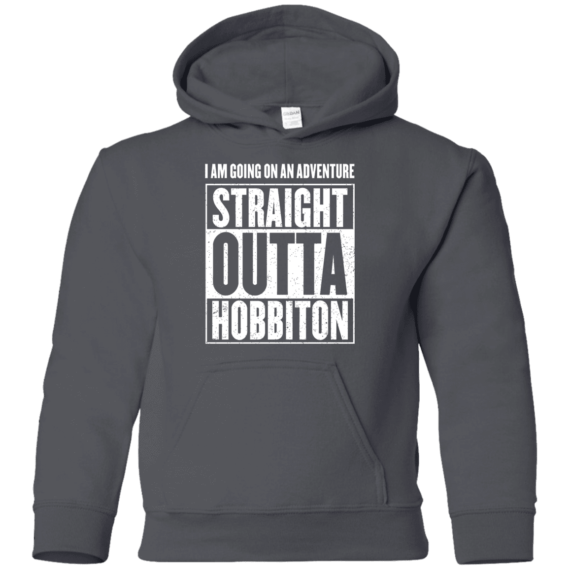 Sweatshirts Charcoal / YS Straight Outta Hobbiton Youth Hoodie