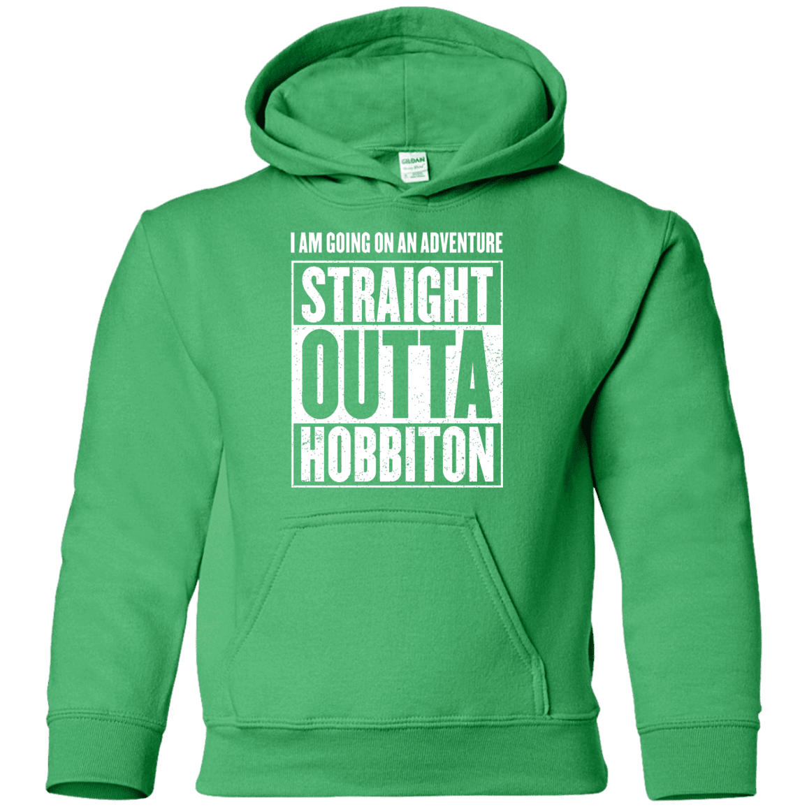 Sweatshirts Irish Green / YS Straight Outta Hobbiton Youth Hoodie