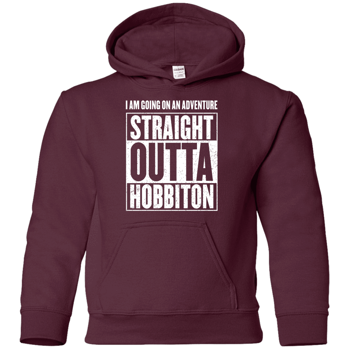 Sweatshirts Maroon / YS Straight Outta Hobbiton Youth Hoodie