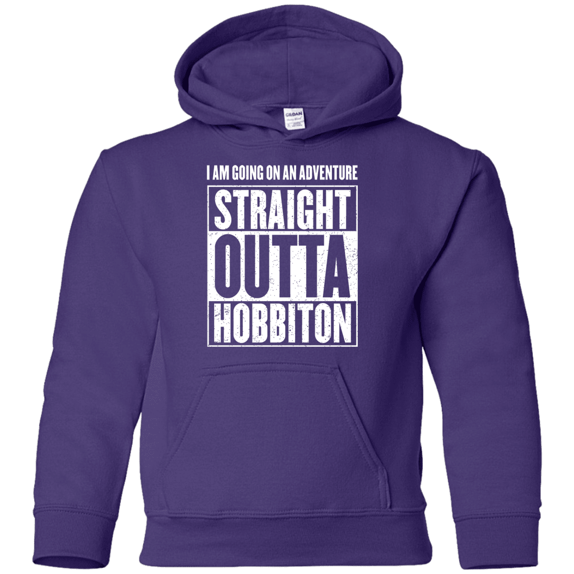 Sweatshirts Purple / YS Straight Outta Hobbiton Youth Hoodie