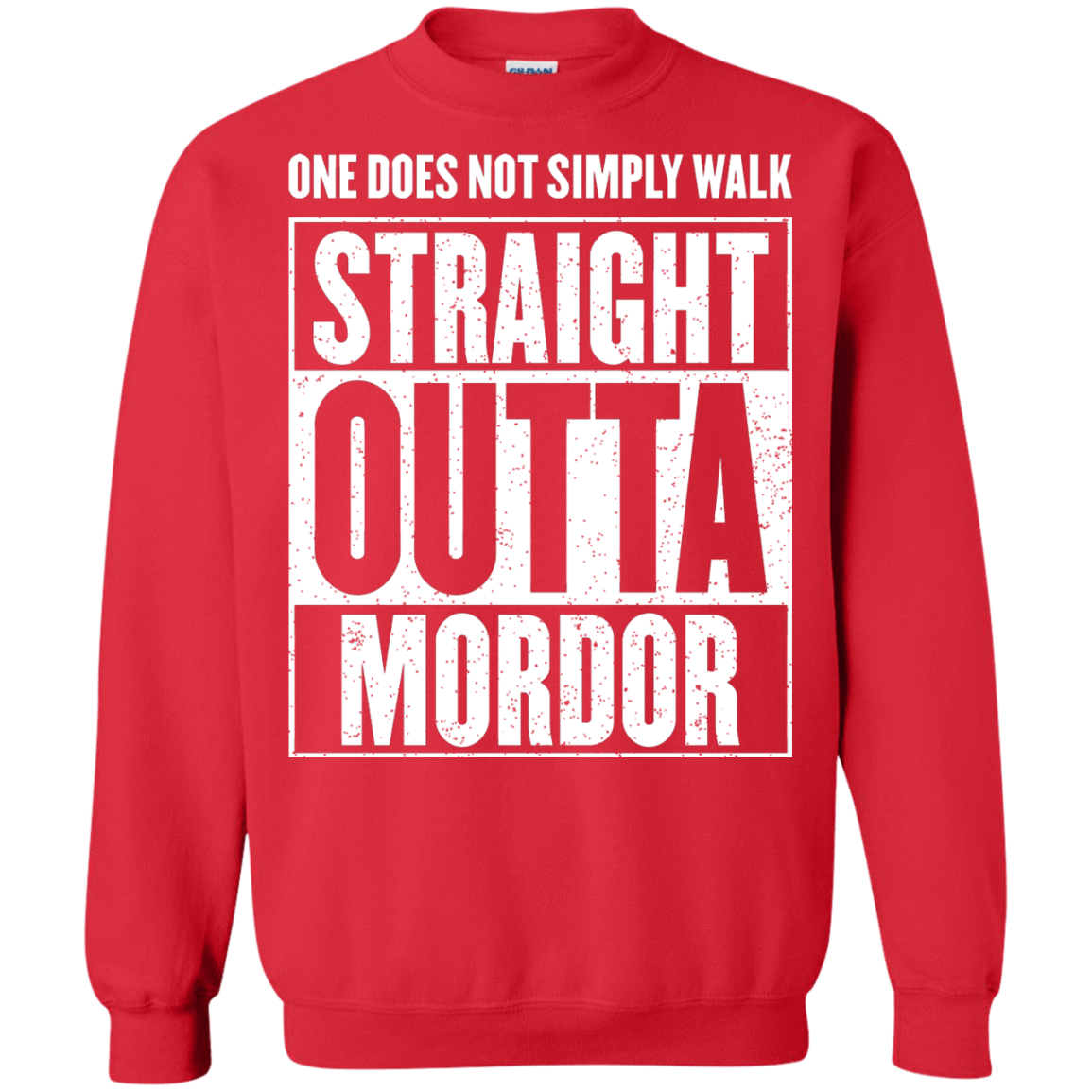 Sweatshirts Red / S Straight Outta Mordor Crewneck Sweatshirt
