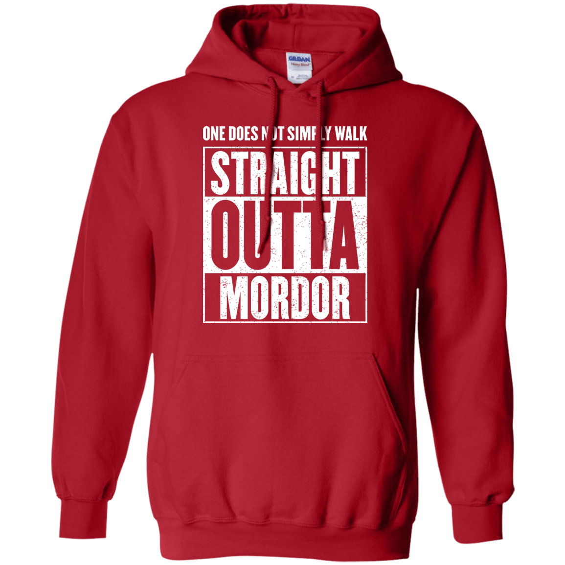 Sweatshirts Red / S Straight Outta Mordor Pullover Hoodie