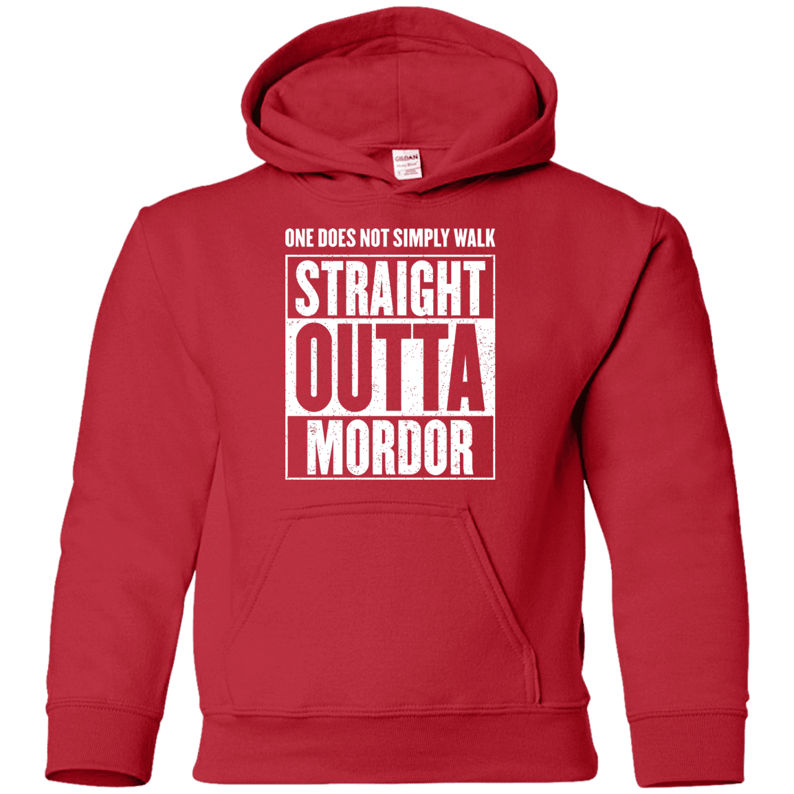 Sweatshirts Red / YS Straight Outta Mordor Youth Hoodie