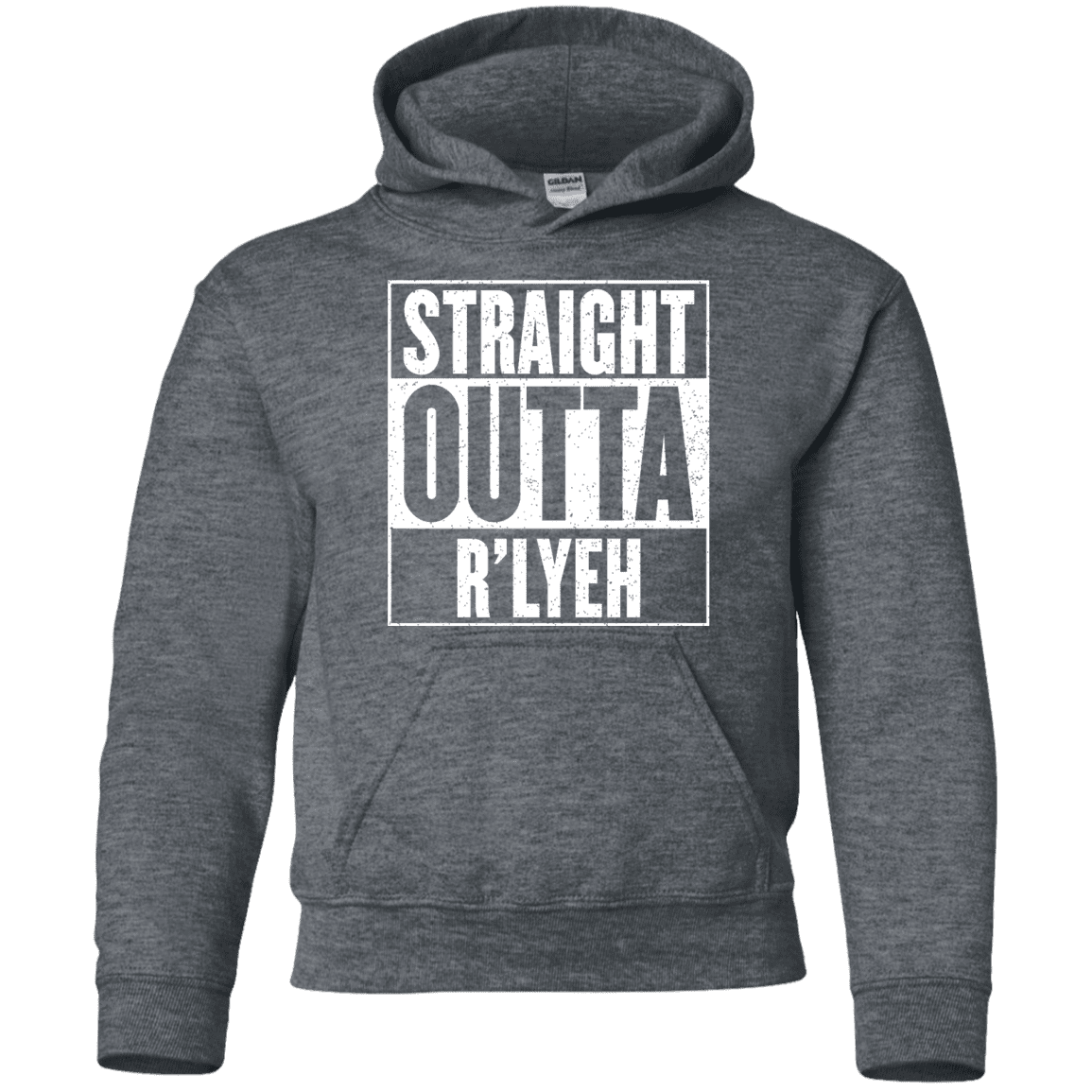 Sweatshirts Dark Heather / YS Straight Outta R'lyeh Youth Hoodie