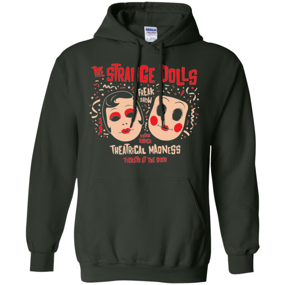 Sweatshirts Forest Green / Small STRANGE DOLLS Pullover Hoodie
