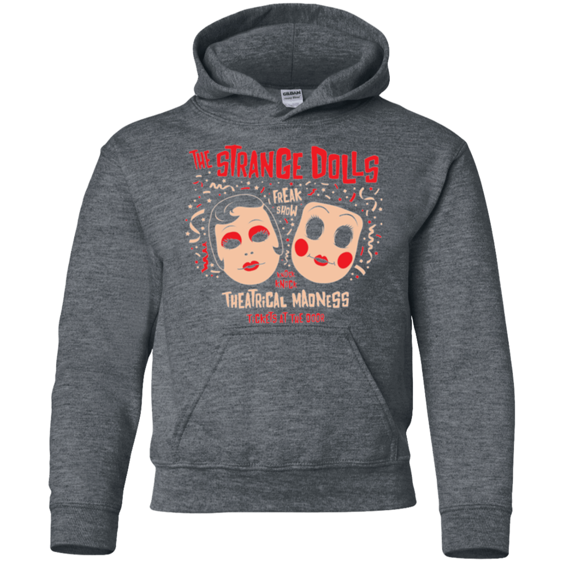 Sweatshirts Dark Heather / YS STRANGE DOLLS Youth Hoodie