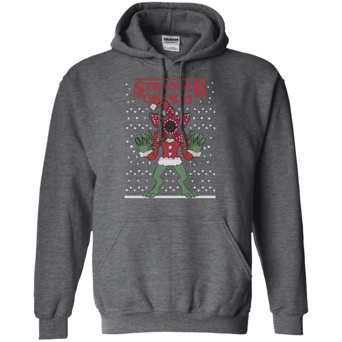 Sweatshirts Dark Heather / Small Stranger Grinch Pullover Hoodie