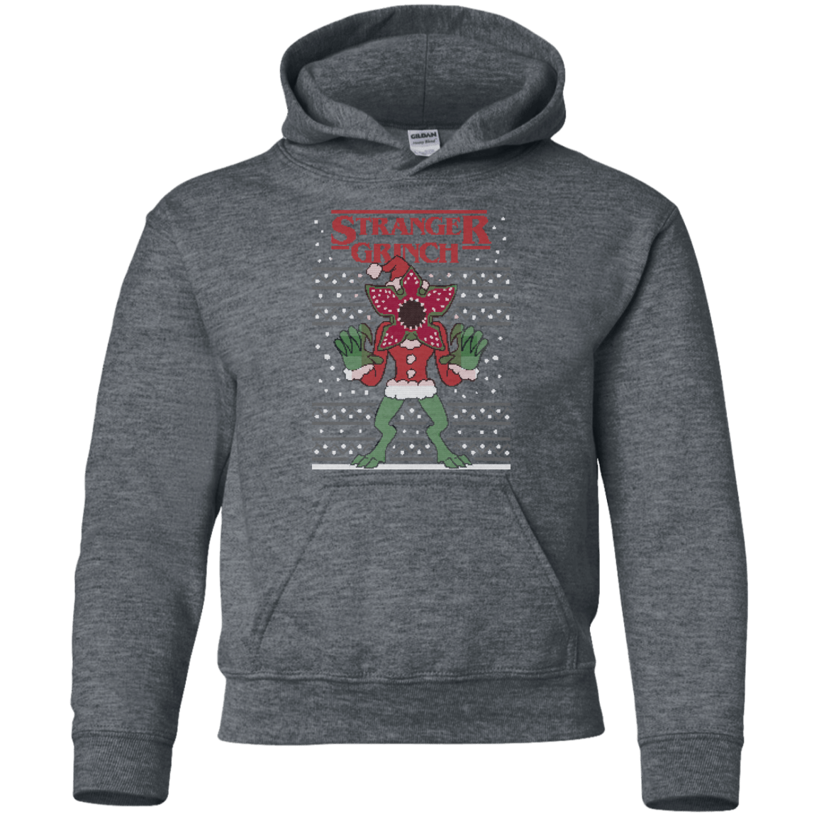 Sweatshirts Dark Heather / YS Stranger Grinch Youth Hoodie