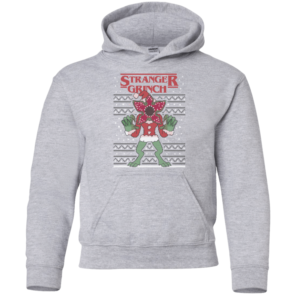 Sweatshirts Sport Grey / YS Stranger Grinch Youth Hoodie