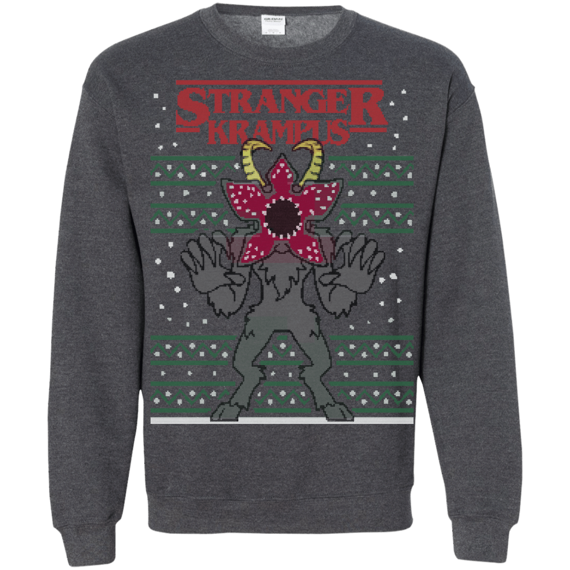 Sweatshirts Dark Heather / Small Stranger Krampus Crewneck Sweatshirt