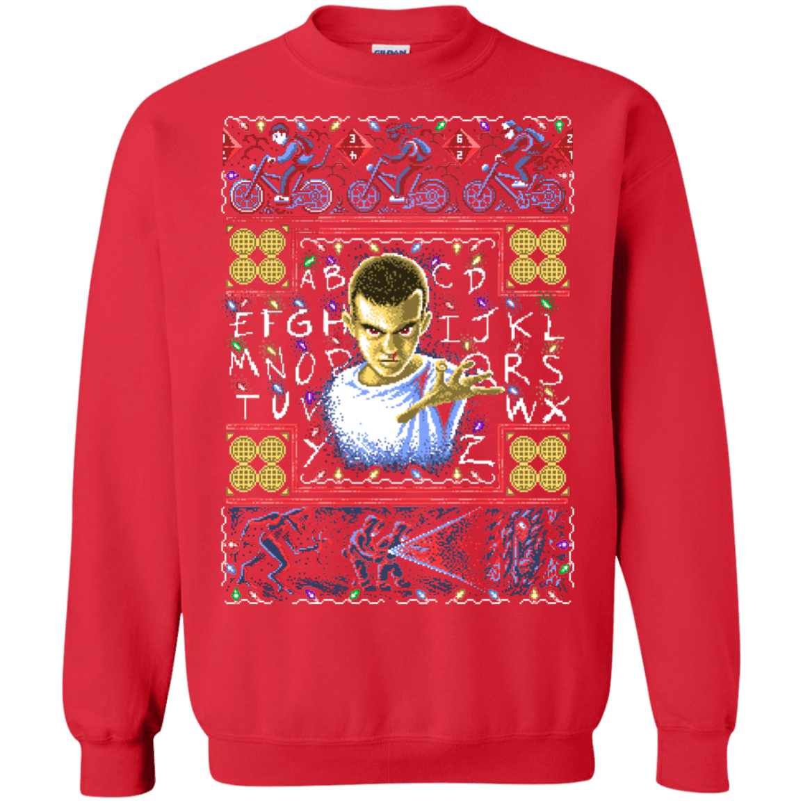 Sweatshirts Red / Small Stranger Things ugly sweater Crewneck Sweatshirt