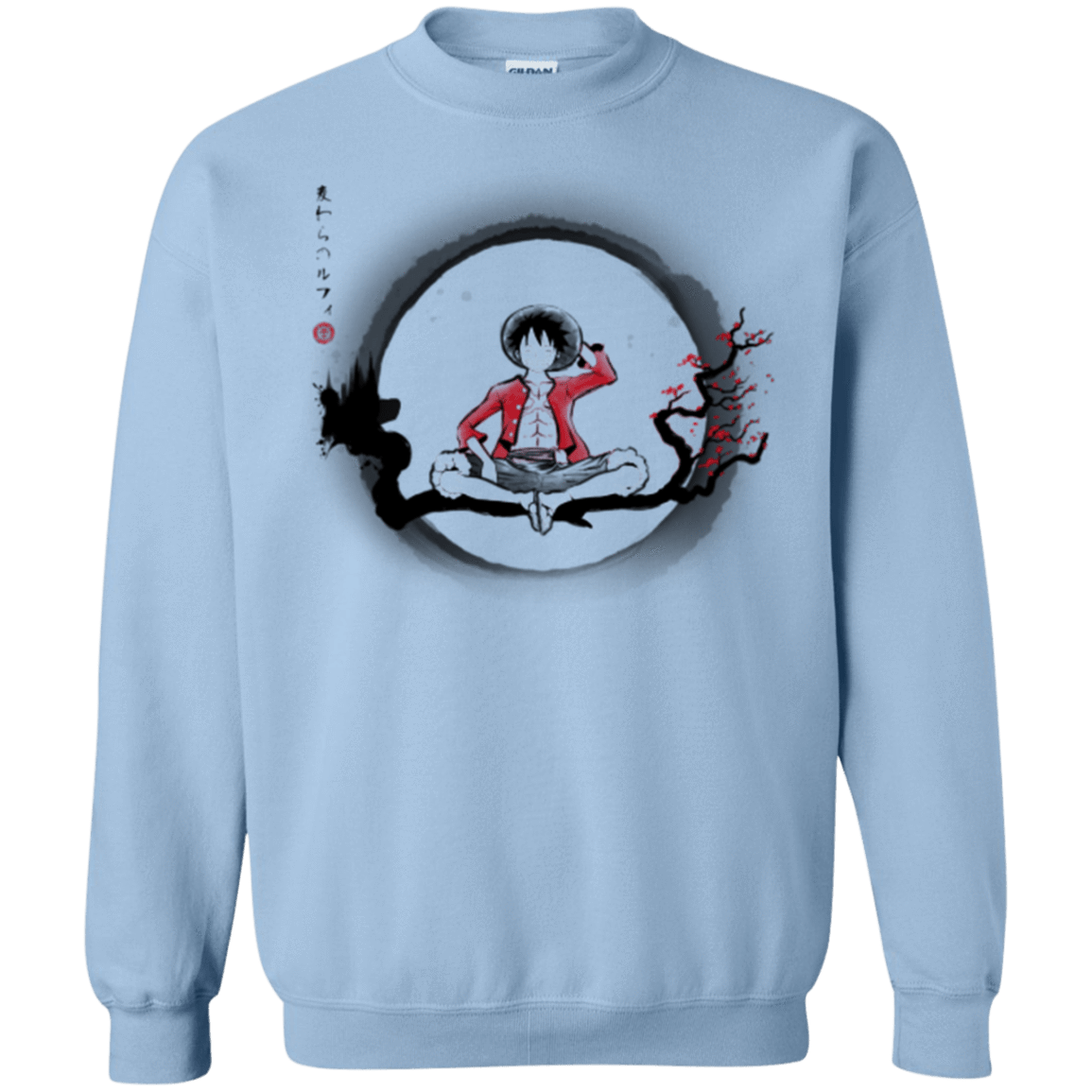 Sweatshirts Light Blue / Small Straw Hat Pirate Crewneck Sweatshirt