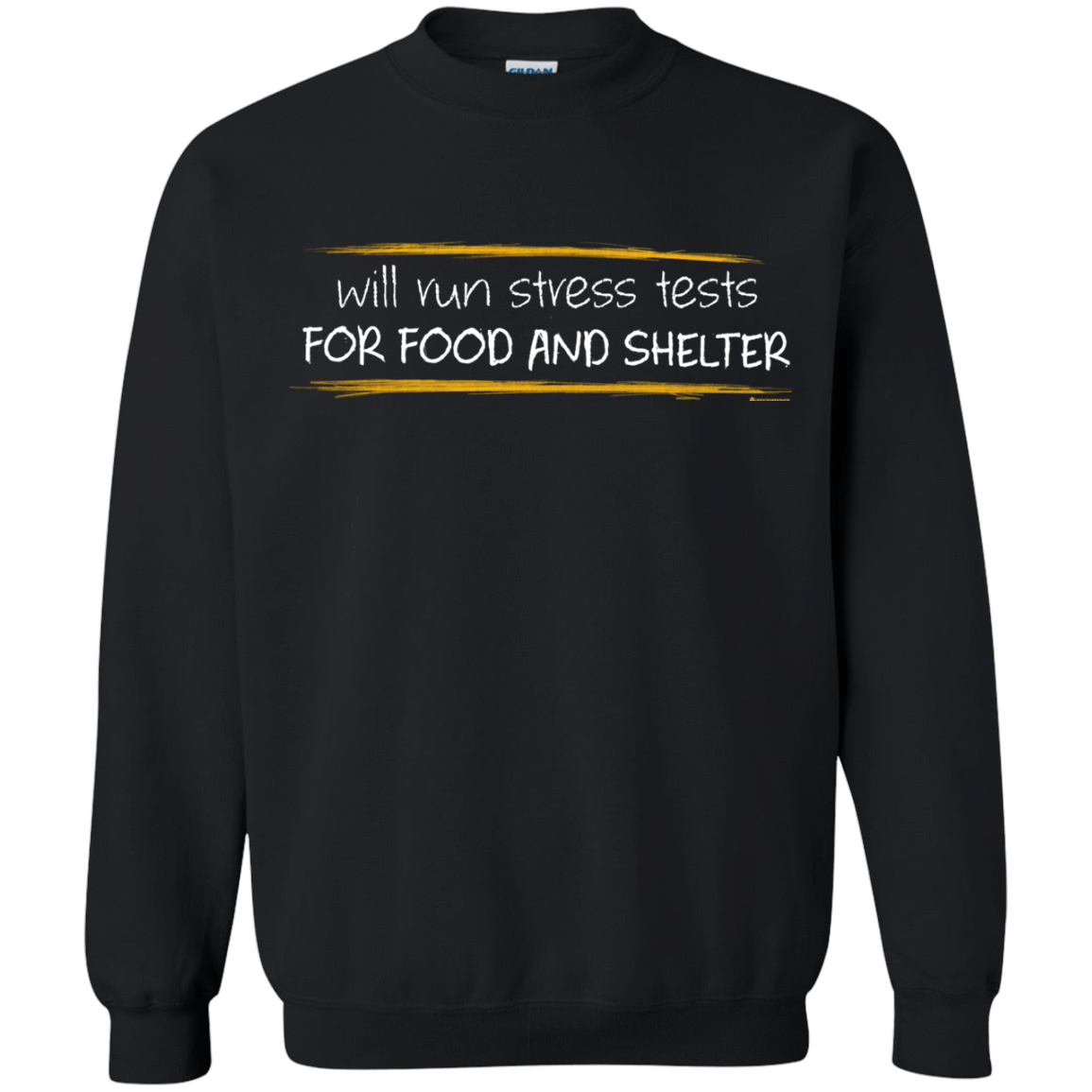 Sweatshirts Black / Small Stress Testing For Food And Shelter Crewneck Sweatshirt
