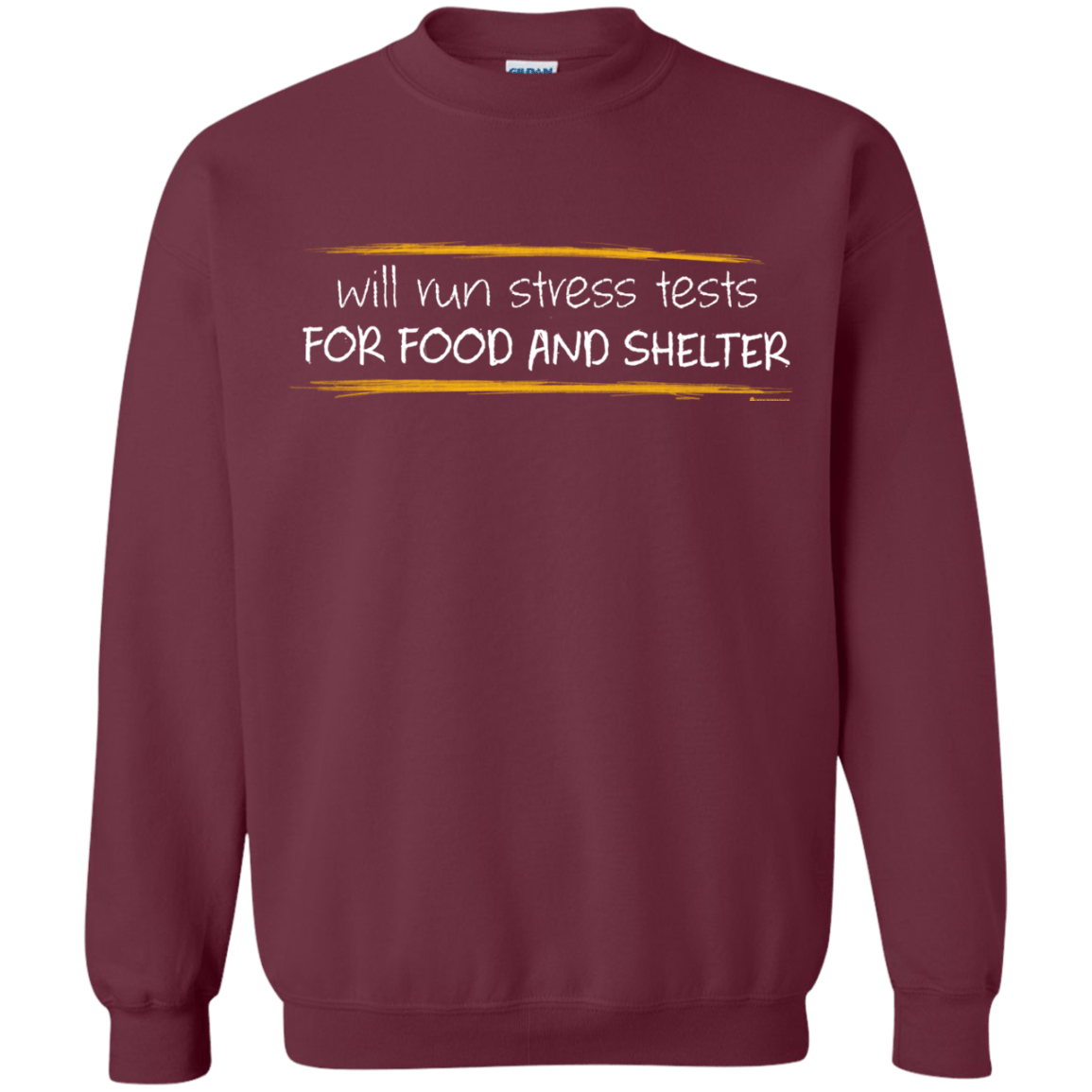 Sweatshirts Maroon / Small Stress Testing For Food And Shelter Crewneck Sweatshirt