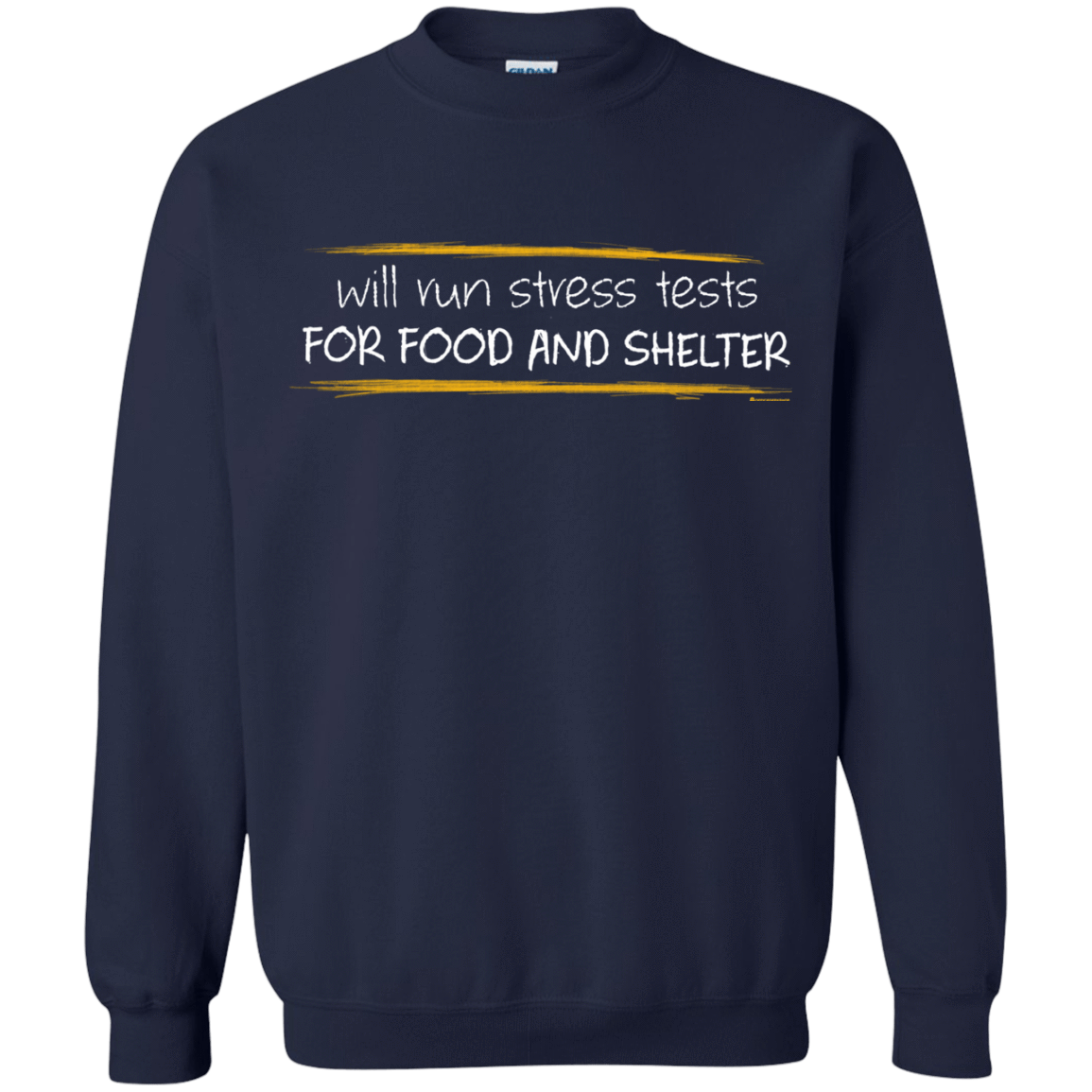 Sweatshirts Navy / Small Stress Testing For Food And Shelter Crewneck Sweatshirt