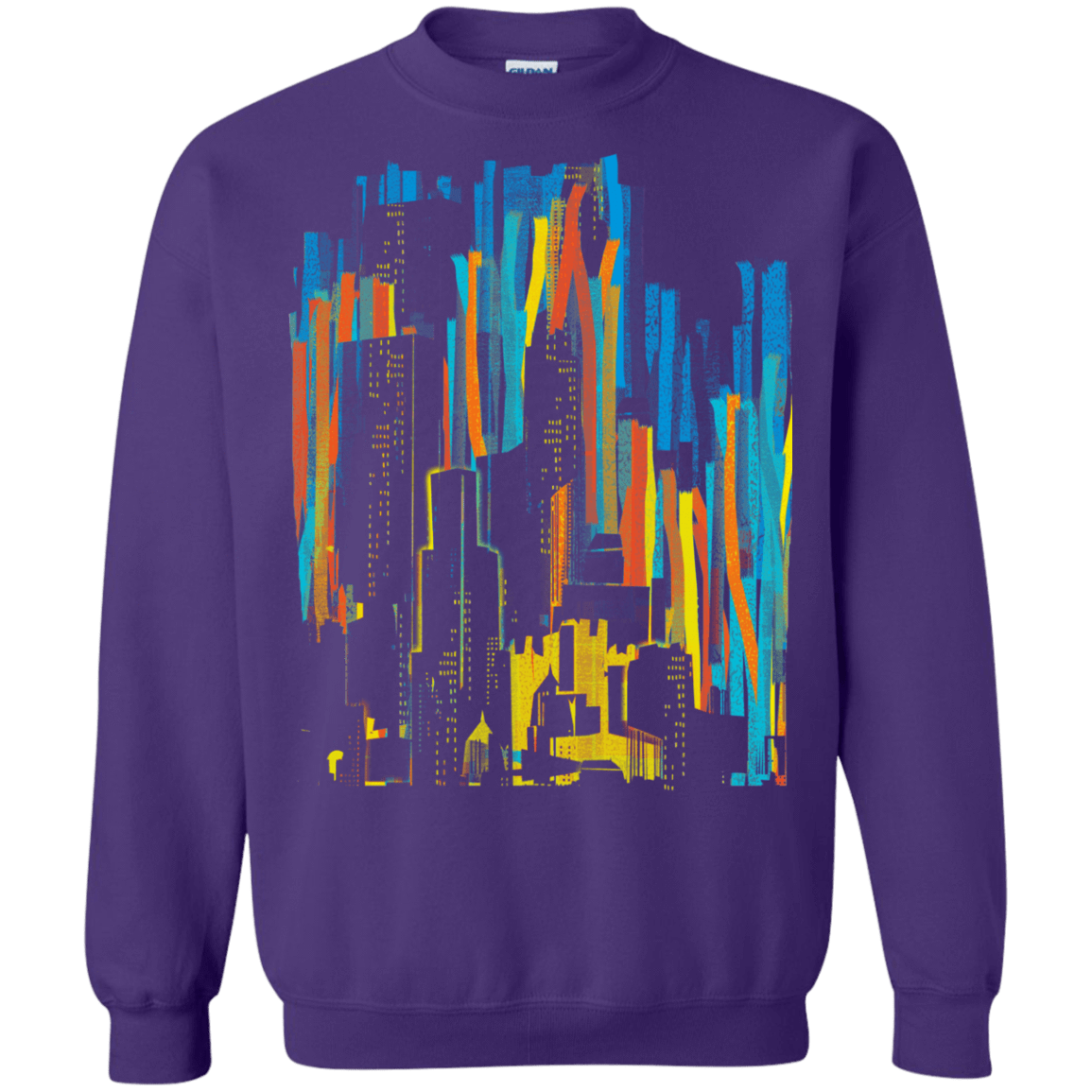 Sweatshirts Purple / S Stripey City Crewneck Sweatshirt
