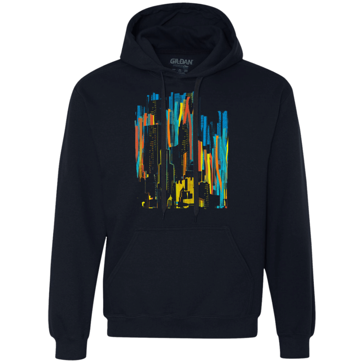 Sweatshirts Navy / S Stripey City Premium Fleece Hoodie