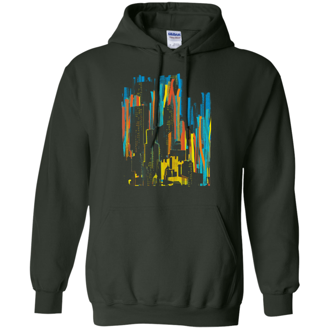 Sweatshirts Forest Green / S Stripey City Pullover Hoodie