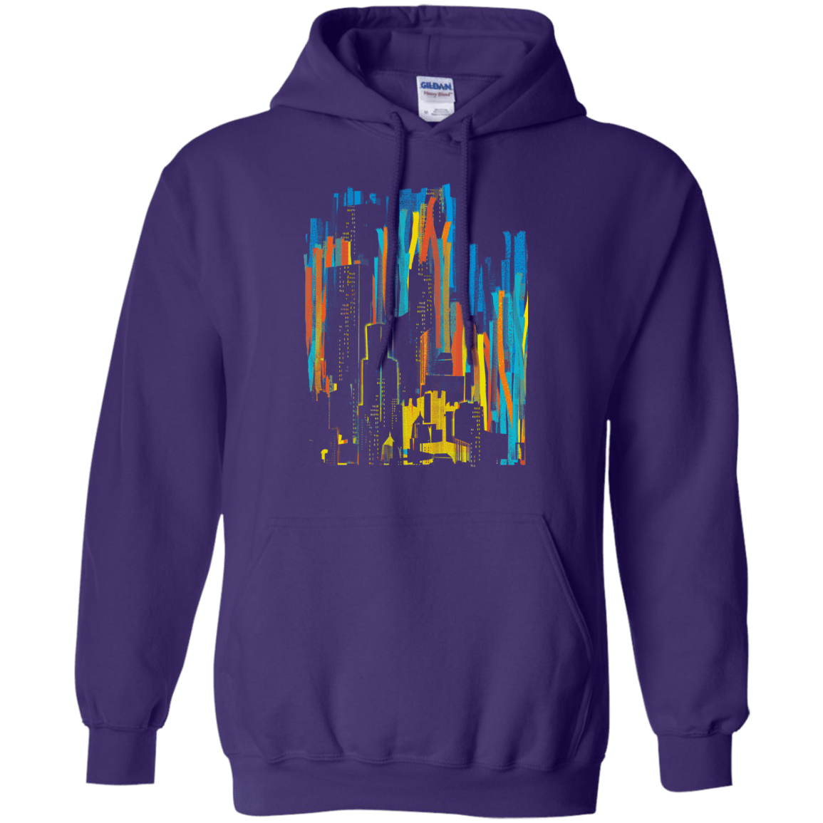 Sweatshirts Purple / S Stripey City Pullover Hoodie