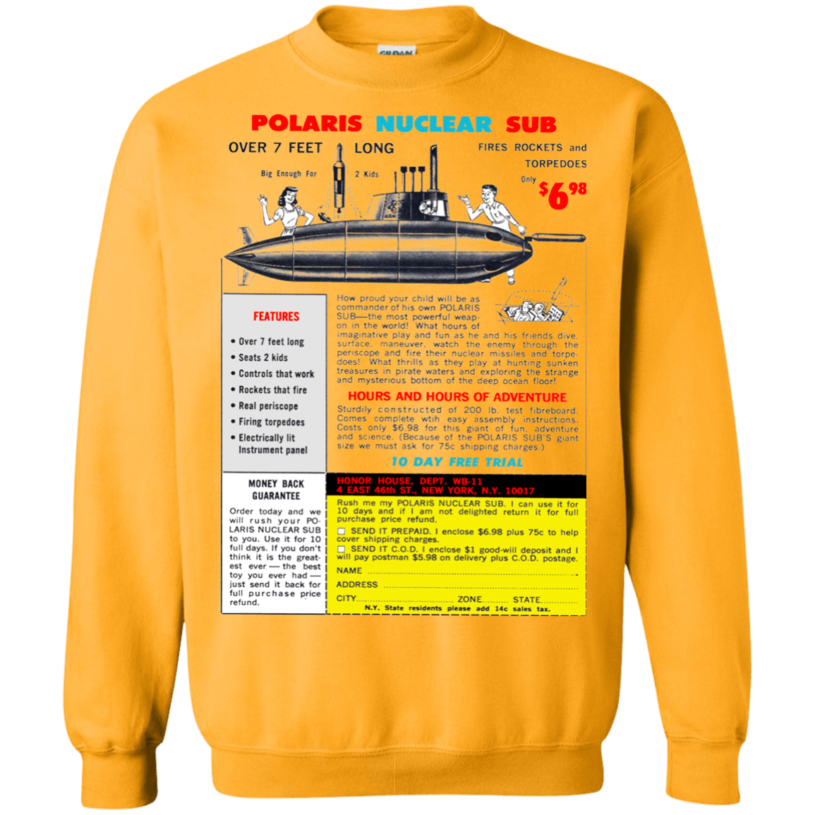 Sweatshirts Gold / Small Sub Crewneck Sweatshirt