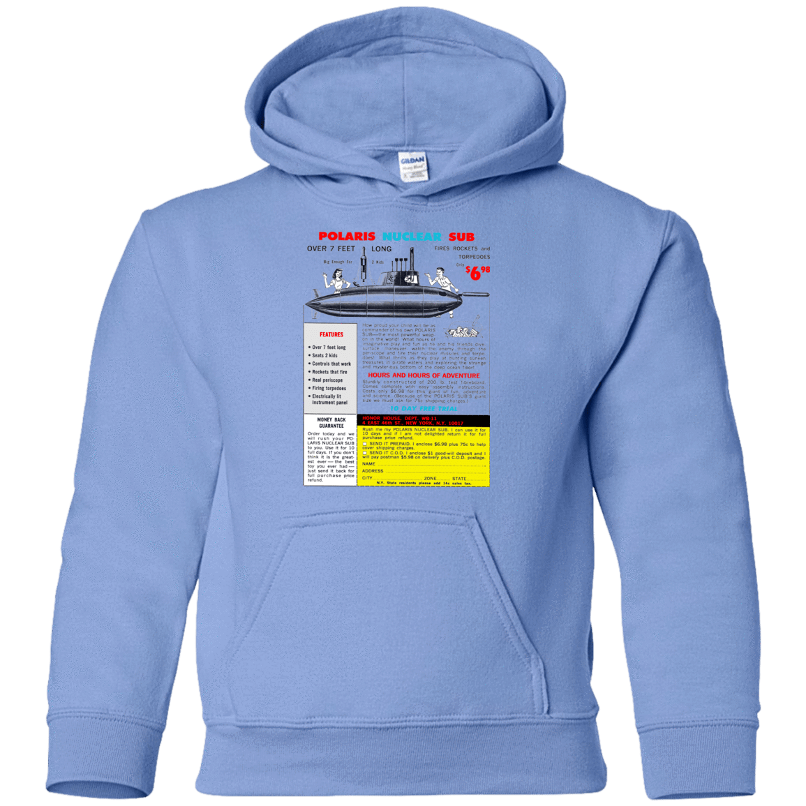 Sweatshirts Carolina Blue / YS Sub Youth Hoodie