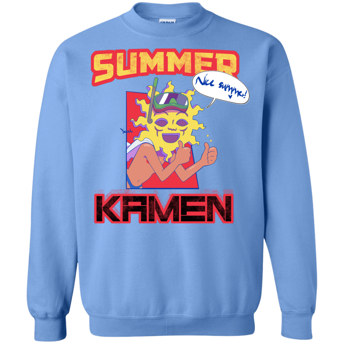 Sweatshirts Carolina Blue / S Summer Kamen Crewneck Sweatshirt
