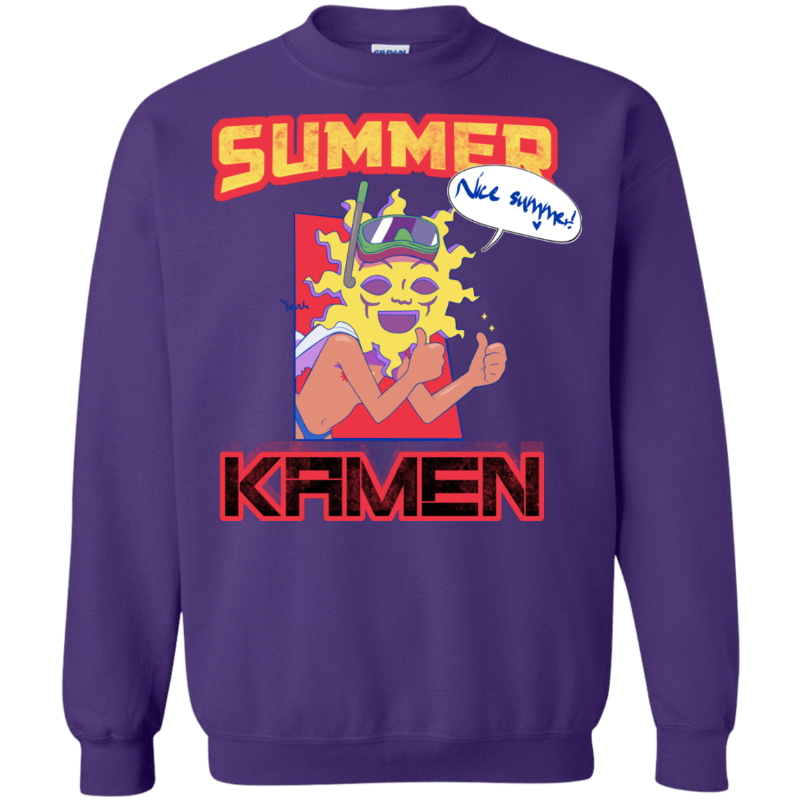 Sweatshirts Purple / S Summer Kamen Crewneck Sweatshirt