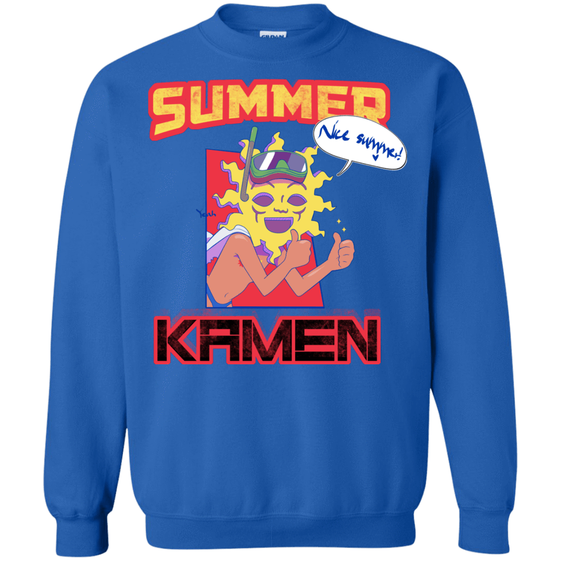 Sweatshirts Royal / S Summer Kamen Crewneck Sweatshirt