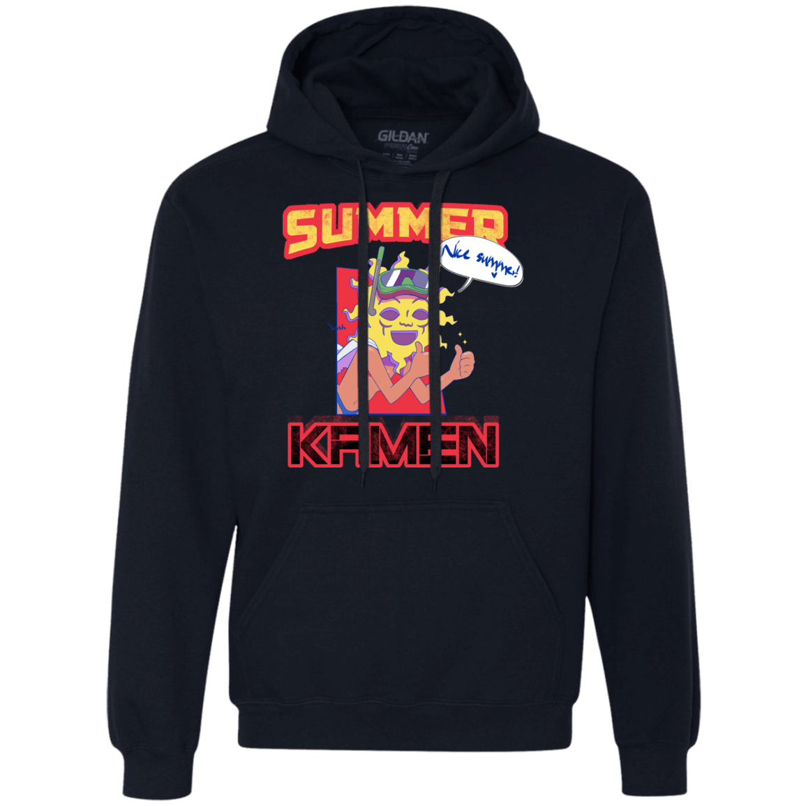 Sweatshirts Navy / S Summer Kamen Premium Fleece Hoodie