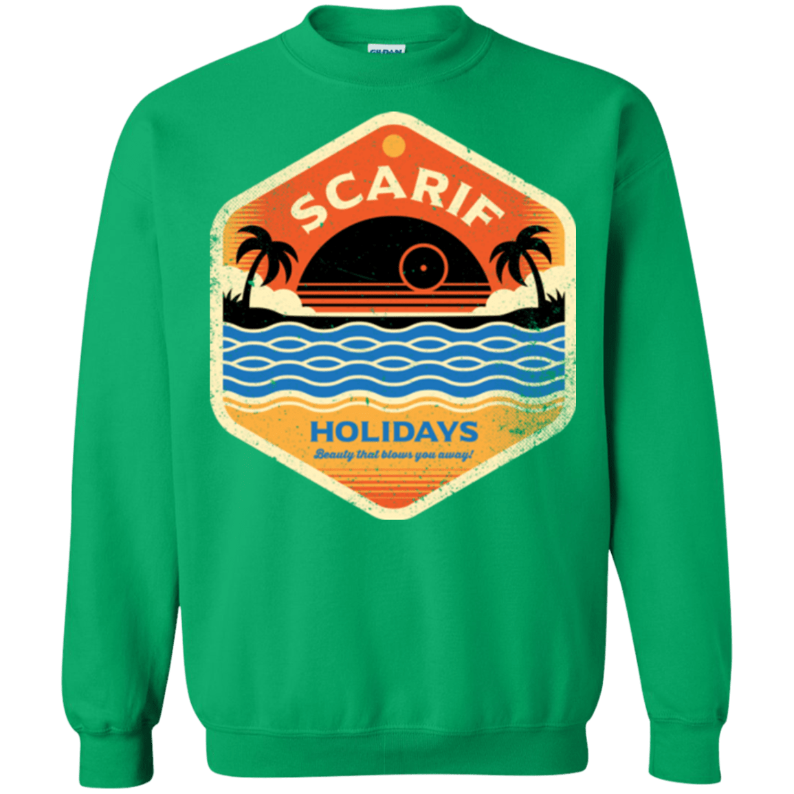 Sweatshirts Irish Green / Small Sun Sea & Space Stations Crewneck Sweatshirt