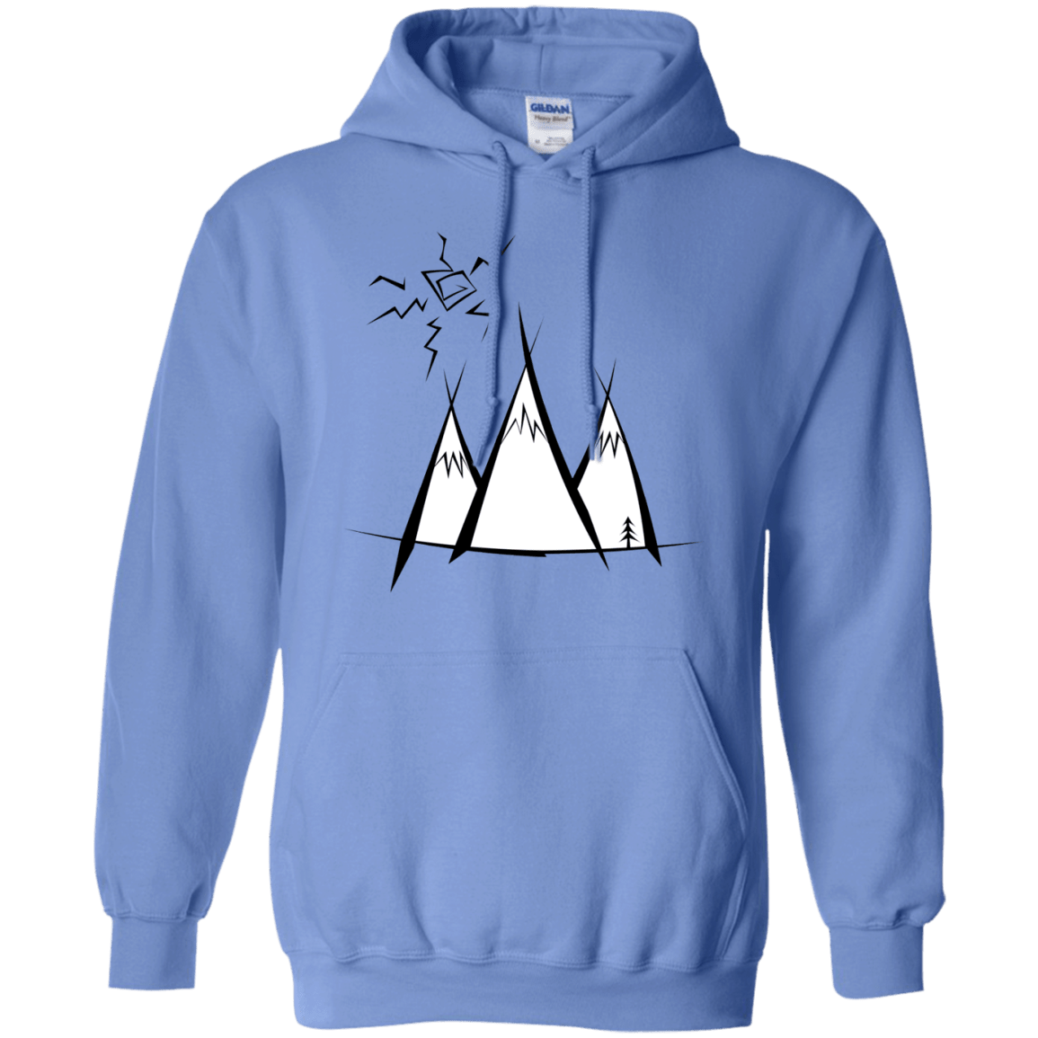 Sweatshirts Carolina Blue / S Sunny Mountains Pullover Hoodie