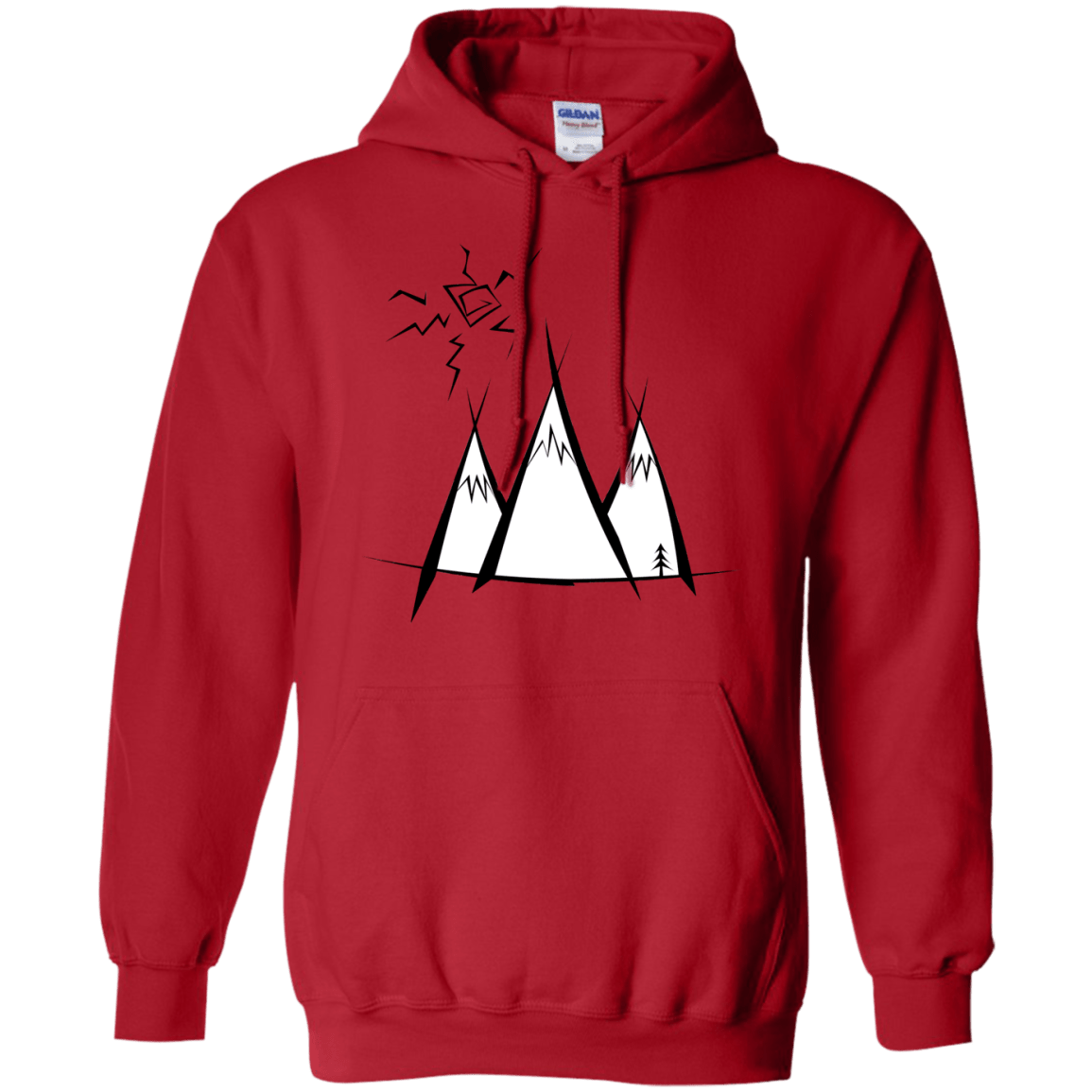 Sweatshirts Red / S Sunny Mountains Pullover Hoodie