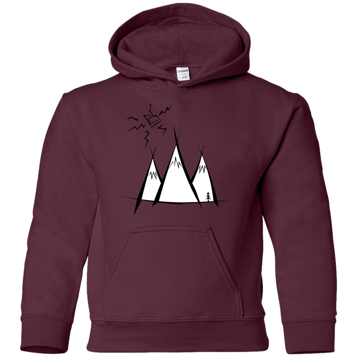 Sweatshirts Maroon / YS Sunny Mountains Youth Hoodie