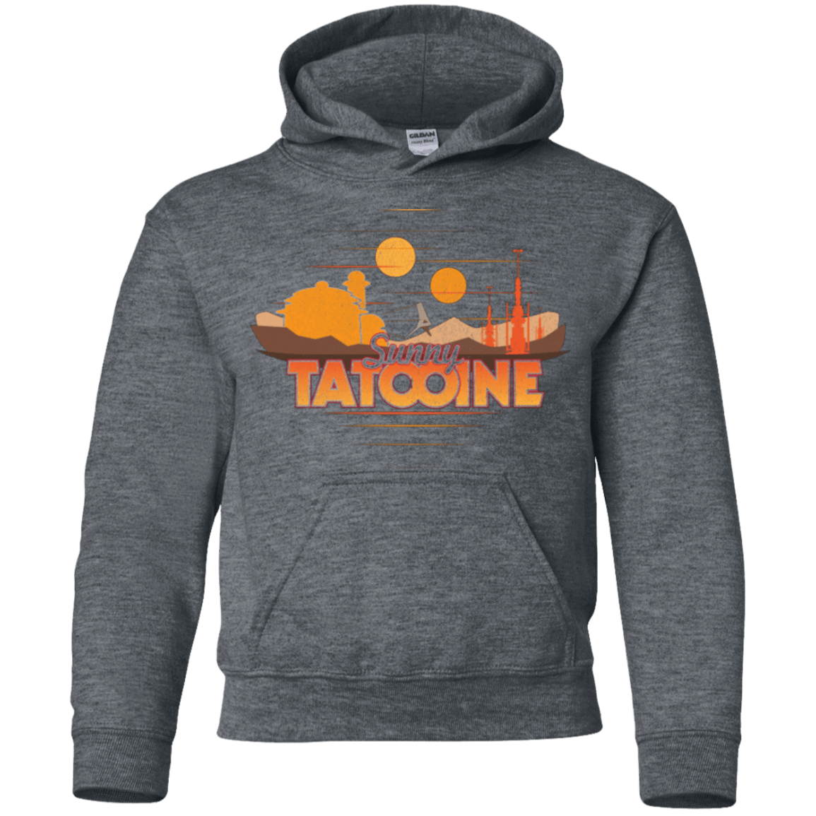 Sweatshirts Dark Heather / YS Sunny Tatooine Youth Hoodie