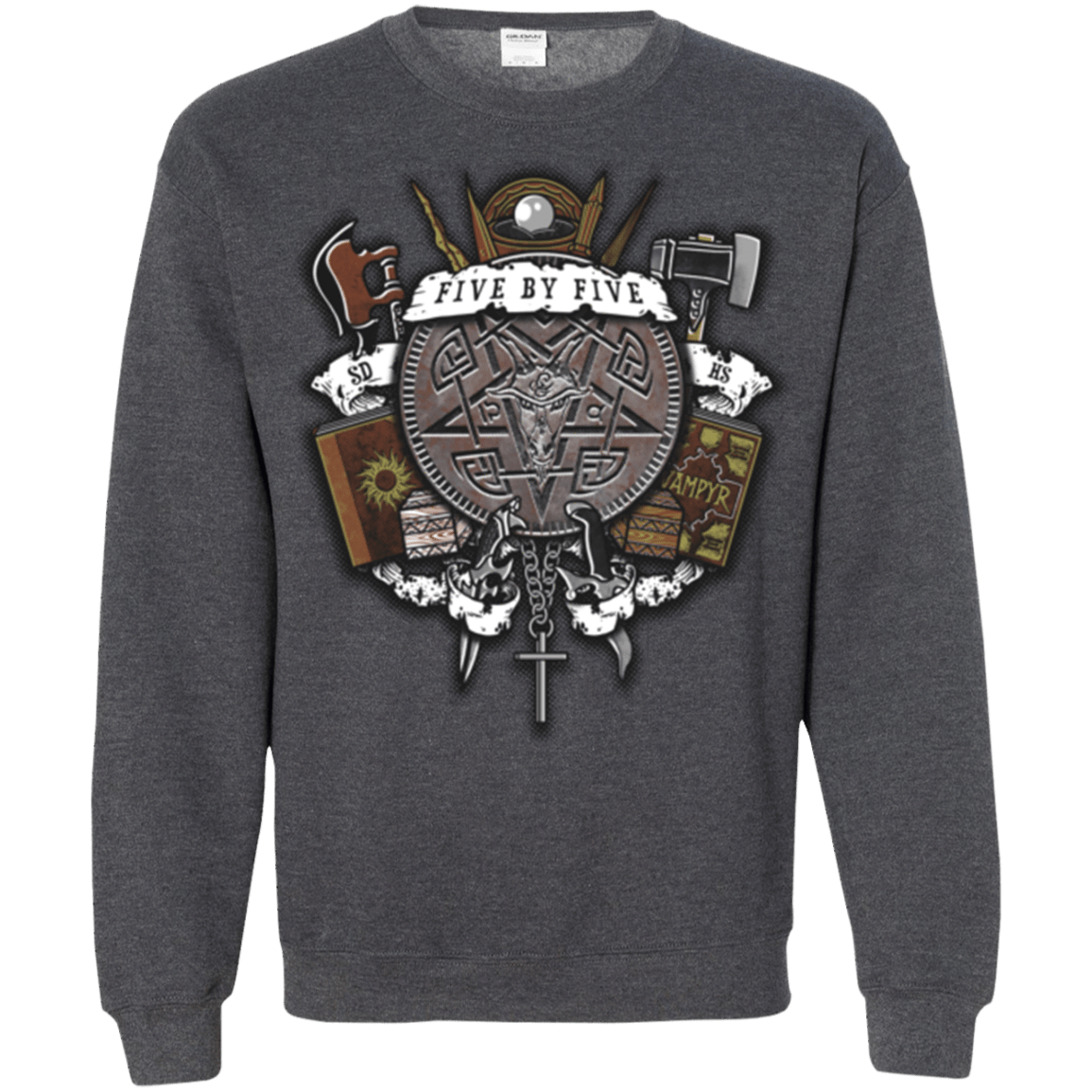 Sweatshirts Dark Heather / Small Sunnydale Slaying Crewneck Sweatshirt