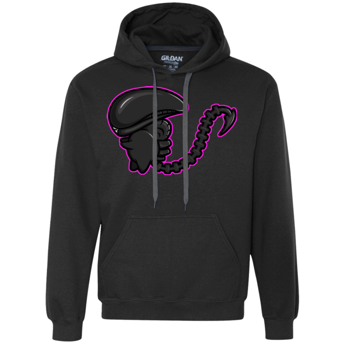 Sweatshirts Black / Small Super Cute Alien Premium Fleece Hoodie