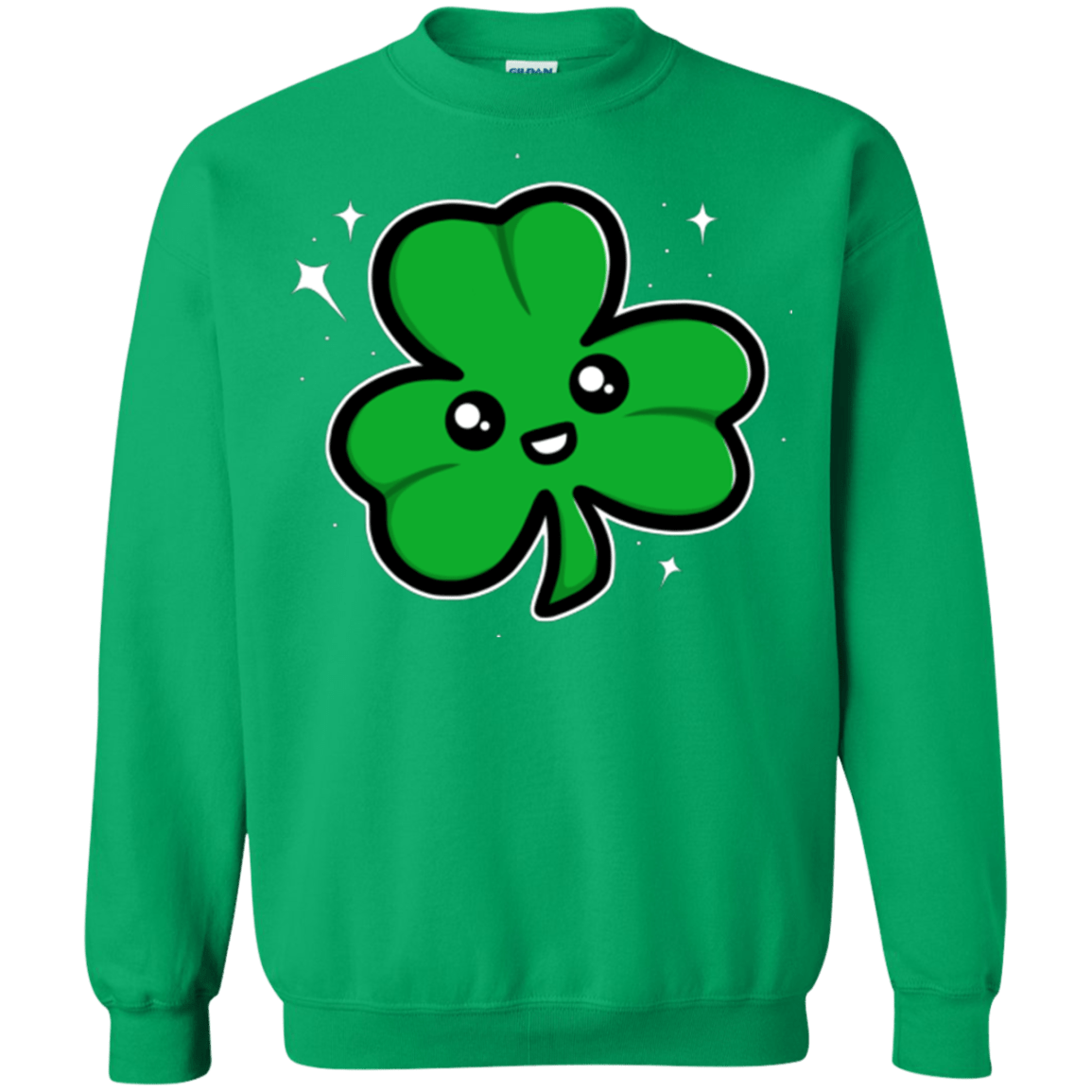 Sweatshirts Irish Green / Small Super Cute Shamrock Crewneck Sweatshirt