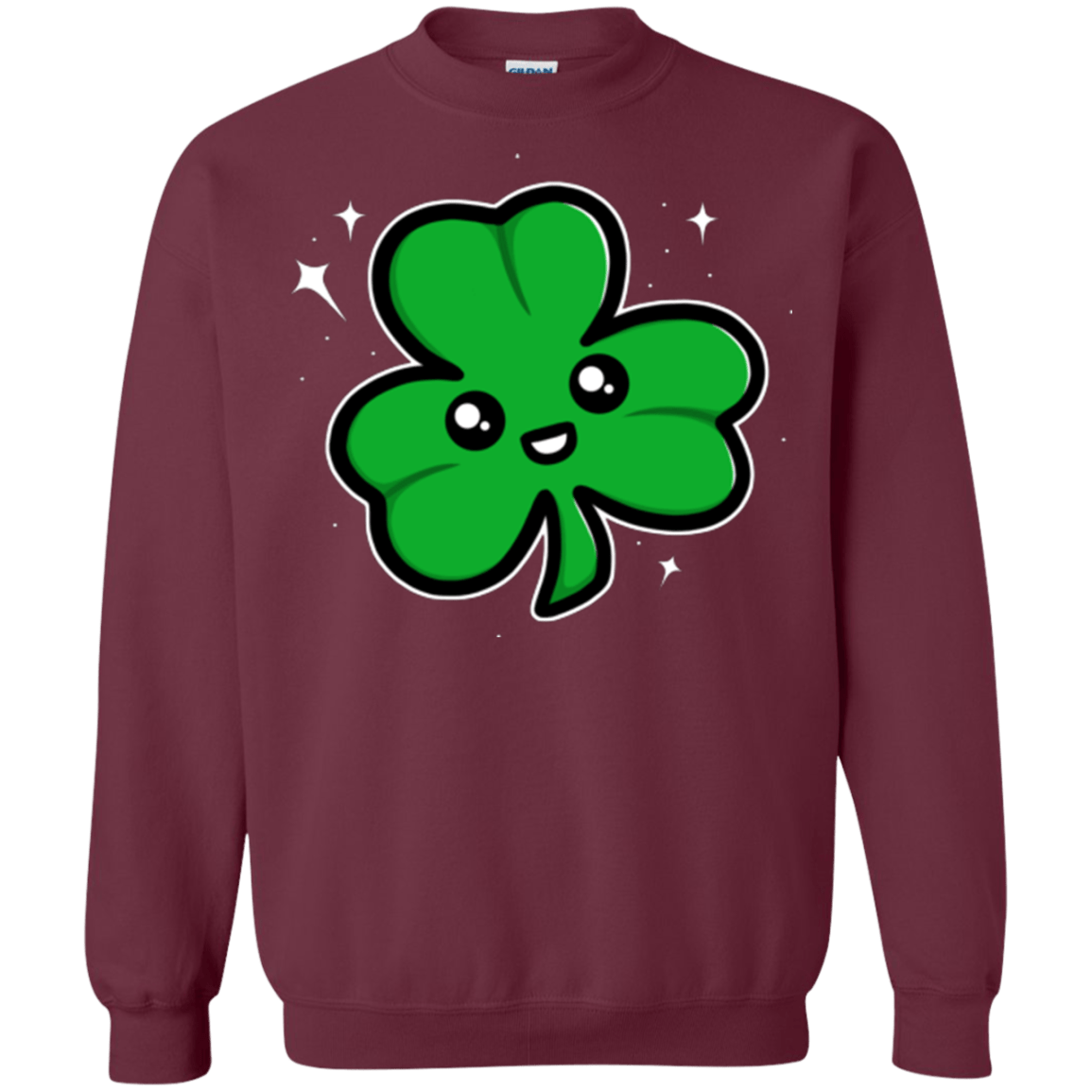Sweatshirts Maroon / Small Super Cute Shamrock Crewneck Sweatshirt