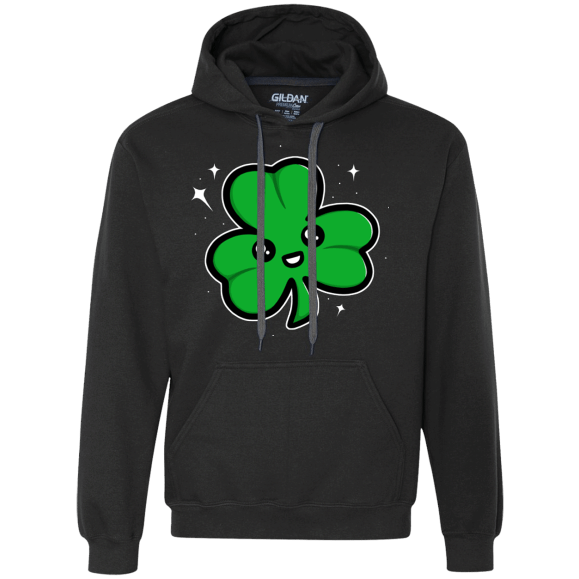 Sweatshirts Black / Small Super Cute Shamrock Premium Fleece Hoodie