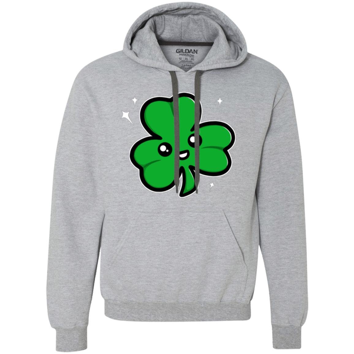 Sweatshirts Sport Grey / Small Super Cute Shamrock Premium Fleece Hoodie