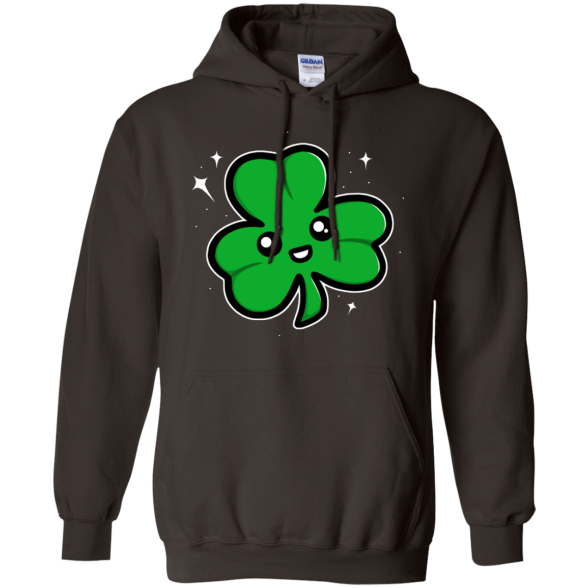 Sweatshirts Dark Chocolate / Small Super Cute Shamrock Pullover Hoodie