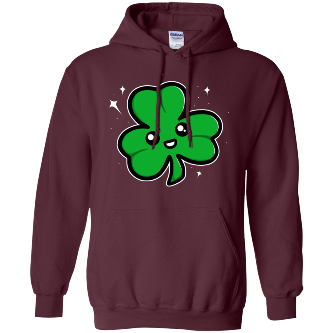 Sweatshirts Maroon / Small Super Cute Shamrock Pullover Hoodie
